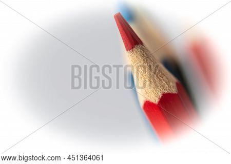 Netherlands, March 2022. Close Up Of Assortment Of Color Pencils.