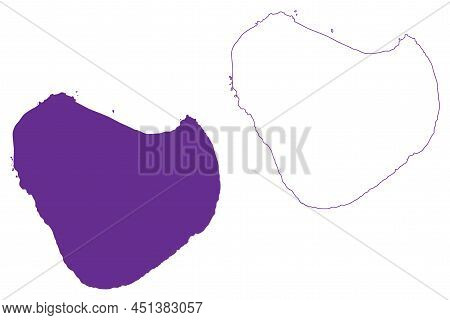 Kuroshima Island (japan, East Asia, Japanese Archipelago, Yaeyama Islands) Map Vector Illustration, 