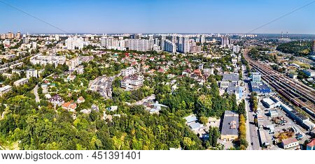 Aerial View Of Chorna Hora District In Kyiv, The Capital Of Ukraine Before The War With Russia
