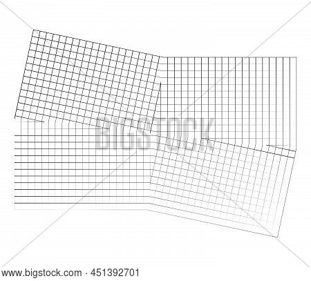Mirrored, Tweaked Irregular Grid, Mesh, Grating And Lattice Geometric Vector Element, Pattern, Textu
