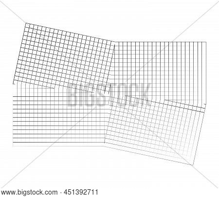 Mirrored, Tweaked Irregular Grid, Mesh, Grating And Lattice Geometric Vector Element, Pattern, Textu