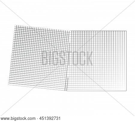 Mirrored, Tweaked Irregular Grid, Mesh, Grating And Lattice Geometric Vector Element, Pattern, Textu