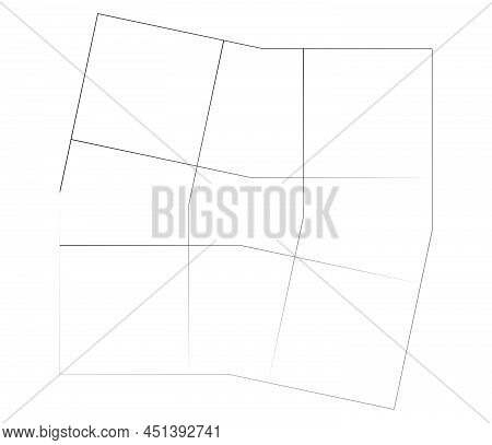 Mirrored, Tweaked Irregular Grid, Mesh, Grating And Lattice Geometric Vector Element, Pattern, Textu