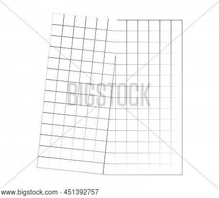 Mirrored, Tweaked Irregular Grid, Mesh, Grating And Lattice Geometric Vector Element, Pattern, Textu