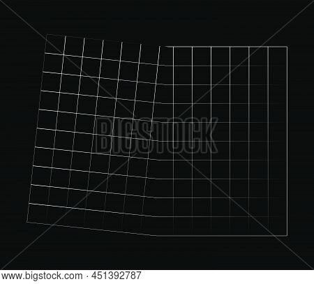 Mirrored, Tweaked Irregular Grid, Mesh, Grating And Lattice Geometric Vector Element, Pattern, Textu
