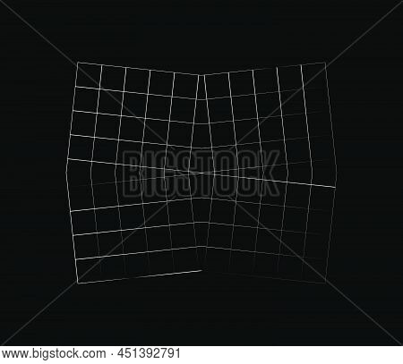 Mirrored, Tweaked Irregular Grid, Mesh, Grating And Lattice Geometric Vector Element, Pattern, Textu