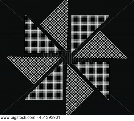 Mirrored, Tweaked Irregular Grid, Mesh, Grating And Lattice Geometric Vector Element, Pattern, Textu