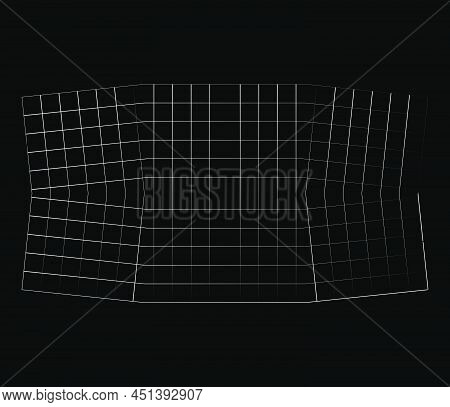 Mirrored, Tweaked Irregular Grid, Mesh, Grating And Lattice Geometric Vector Element, Pattern, Textu