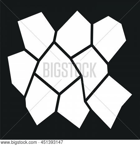 Stone, Rock, Pebble Wall Pattern, Texture. Construction, Building, Revetment Concept Illustration