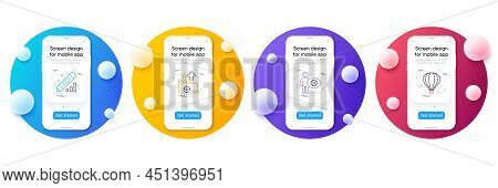 Minimal Set Of Cogwheel, Edit Statistics And Seo Devices Line Icons For Web Development. Phone Ui In