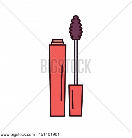 Isolated Eyeslash Color Makeup Beauty Cosmetic Vector Illustration