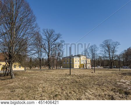 Former Hunting Palace Of The Donnersmarck Family In Kalety Zielona In Poland, Currently Being Renova