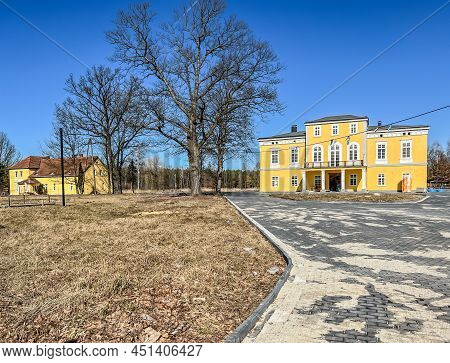 Former Hunting Palace Of The Donnersmarck Family In Kalety Zielona In Poland, Currently Being Renova