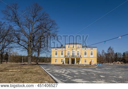 Former Hunting Palace Of The Donnersmarck Family In Kalety Zielona In Poland, Currently Being Renova