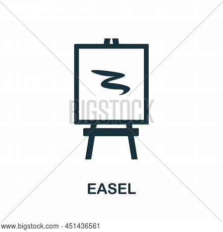 Easel Icon. Monochrome Simple Easel Icon For Templates, Web Design And Infographics