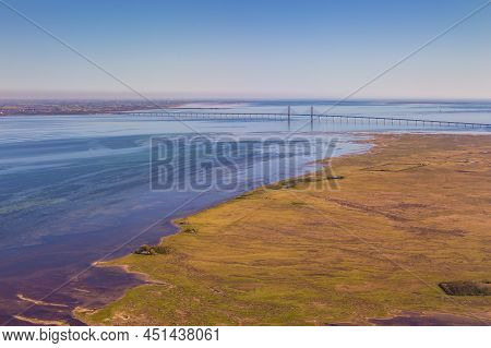 Oresund Bridge, Railwey And Motorway Bridge Across The Oresund Strait Between Denmark And Sweden, De
