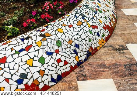 Trencadis - Broken Tile Mosaics In The Park. Spain
