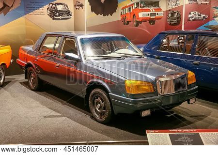 Verkhnyaya Pyshma, Russia - September 14, 2021: Russian Executive Car Azlk Moskvich 2142 Ivan Kalita