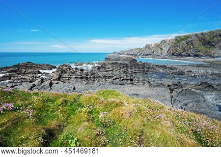 View Of Hartland Quay, Bideford In North Devon