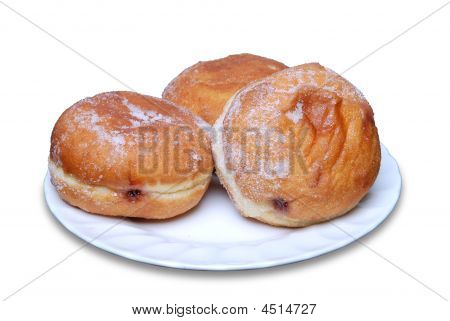 Tre marmelade donuts