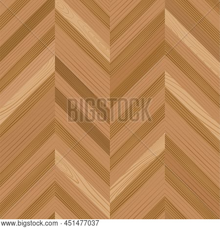 Wooden Parquet, Seamless Chevron Pattern. Hardwood Light Fishbone Laminate Floor. Wood Grain Texture