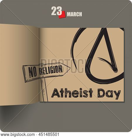 Album Spread With A Date In March - Atheist Day