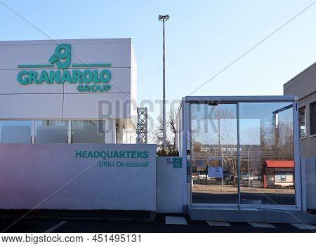 Bologna - Italy - January 29, 2022: Main Entrance Of The Haedquarters Of Granarolo Group, Famous Ita