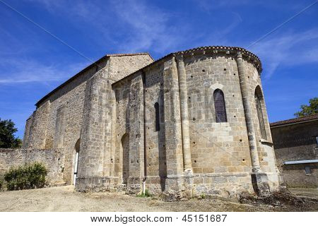 Antiga igreja gótica de Parthenay, Poitou-Charentes, França