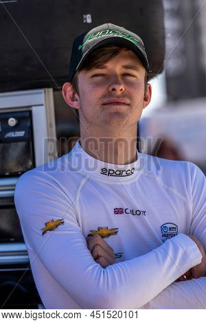 March 19, 2022 - Ft. Worth, Texas, USA: CALLUM LLOTT (R) (75) of Cambridge, England qualifies for the XPEL 375 at Texas Motor Speedway in Ft. Worth, Texas, USA.