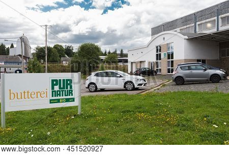 Bullingen, Walloon Regio - East Belgium - 08 27 2019 The Dairy Plant Pur Natur Bio