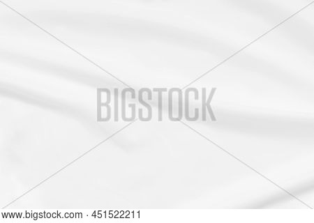 Abstract And Soft Focus Wave Of White Fabric Background, White Texture And Detail