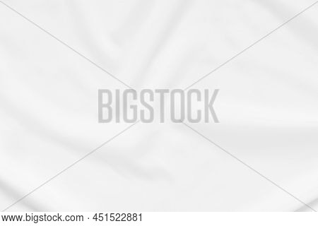Abstract And Soft Focus Wave Of White Fabric Background, White Texture And Detail