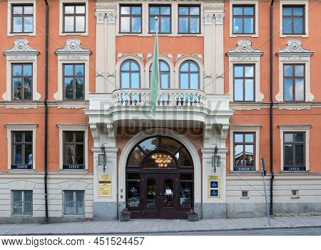 Uppsala, Uppland, Sweden - 07 27 2019- Facade Of A Commercial And Corporate Building