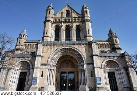 Belfast, Uk- Feb 21, 2022: St Anne's Cathedral In Belfast Northern Ireland.