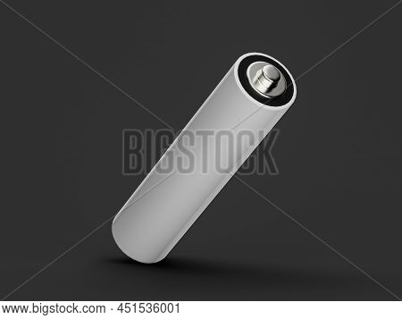 Aaa Size Battery Isolated On White Background Blank Rechargeable Battery Aa Or Aaa Size 3d Illustrat