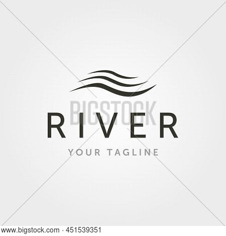 Abstract River Wave Logo Vector Symbol Illustration Design, Wave Icon Design