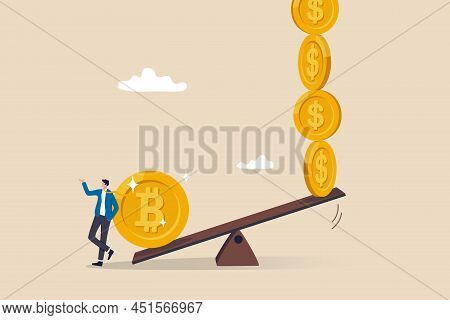 Bitcoin And Crypto Currency Store Of Value Compare To Dollar Fiat Money, Inflation Reduce Fiat Value
