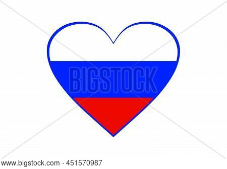 Russia Love Flag And Supporter Design Vector