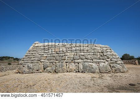 Naveta Des Tudons, The Most Remarkable Megalithic Chamber Tomb In Menorca, Balearic Islands, Spain