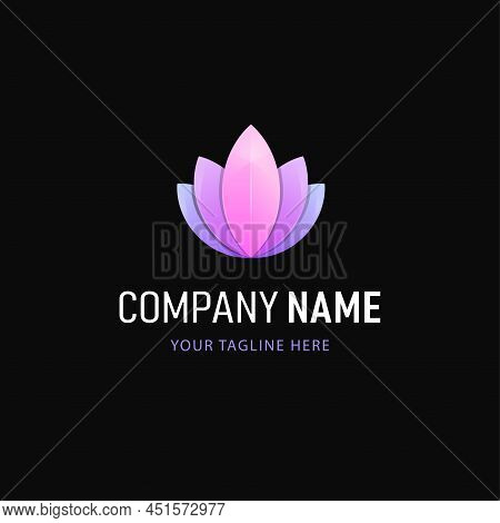 Flower Logo Design. Gradient Style Abstract Logo
