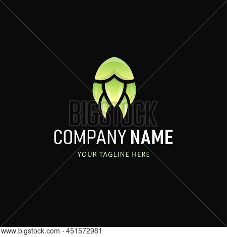 Leaf Logo Design. Gradient Style Abstract Logo