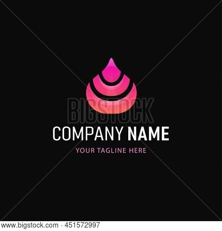 Flower Logo Design. Gradient Style Abstract Logo