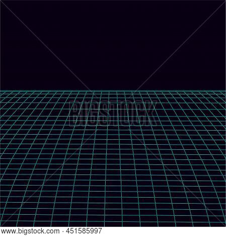 Abstract Wireframe Landscape. Detailed Lines On The Background. 3d Vector Illustration.printperspect