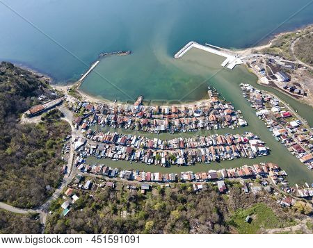 Aerial View Of Fishing Village Chengele Skele, Bulgaria