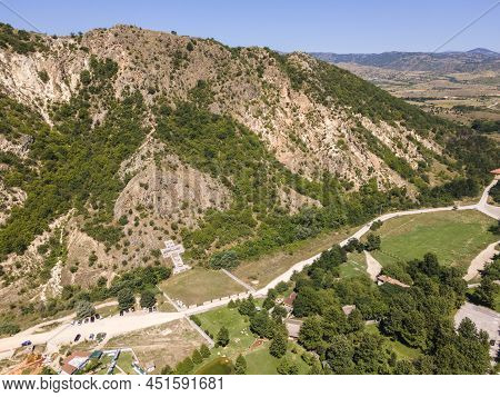 Aerial View Of Kozhuh Mountain And Petrich Valley, Bulgaria