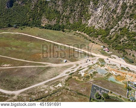 Aerial View Of Kozhuh Mountain And Petrich Valley, Bulgaria