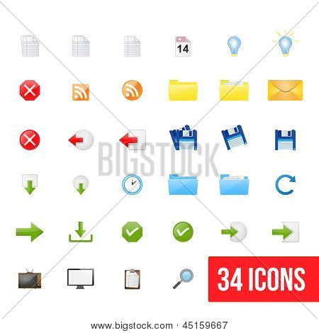Conjunto de iconos de Vector limpio Web