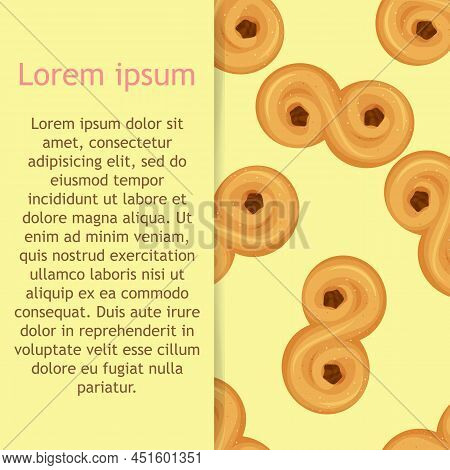 Food Seamless Pattern Made From Traditional Swedish And Scandinavian Christmas Saffron Buns Lussekat