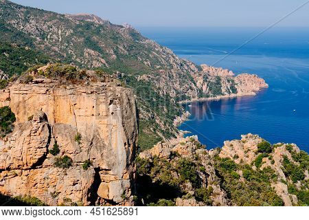 Scandola Natural Reserve, Corsica Island. Seascape, South France. High Quality Photo