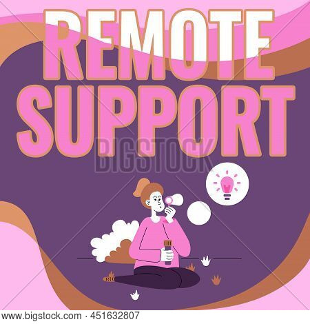 Inspiration Showing Sign Remote Support. Conceptual Photo Help Endusers To Solve Computer Problems A